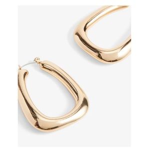 Express Rounded Trapezoid Hoop Earrings
